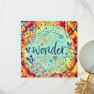 Wonder Inspirerend Motivatie Plezier Bedankkaart