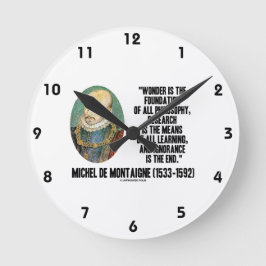 Wonder is de stichting van de filosofie van Montai Ronde Klok