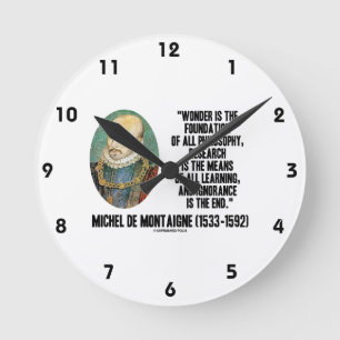 Wonder is de stichting van de filosofie van Montai Ronde Klok