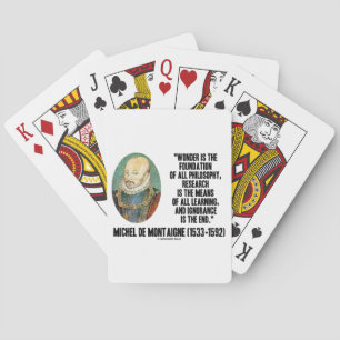 Wonder is de stichting van de filosofie van Montai Speelkaarten
