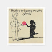 Wonder is het begin van de Wisdom Party Napkins Servet (Voorkant)
