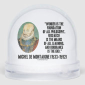 Wonder Is The Foundation Of Philosophy Montaigne Sneeuwbol (Achterkant)