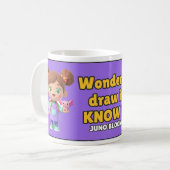 Wonder It Draw It Know It Mok - Paarse Thee (Voorkant links)