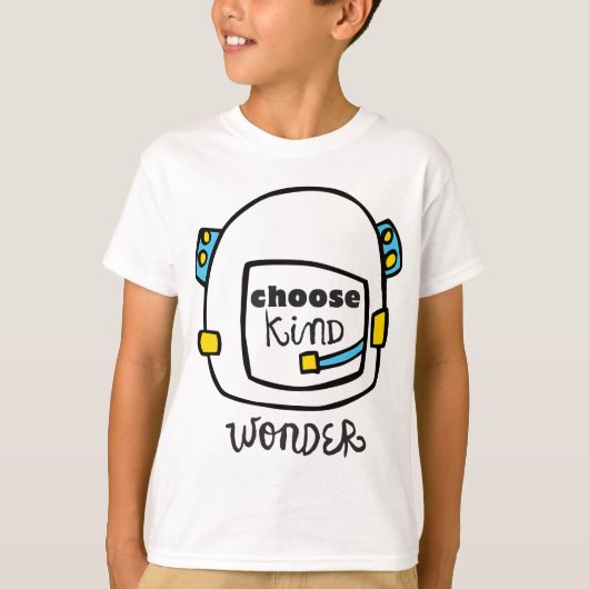 Wonder Kies soort - Auggie Kies soort ruimtehelm T-shirt (Voorkant)