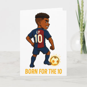 Wonder Kind 10 Cartoon Voetbalheld Kunstwerk T-shi Kaart