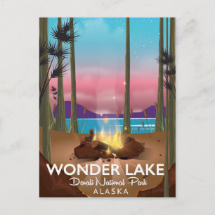 Wonder Lake, Denali nationaal park Alaska Briefkaart