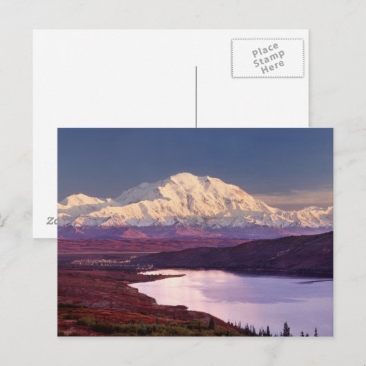 Wonder Lake en Mt. Denali bij zonsopgang in Briefkaart (Voorkant / Achterkant)