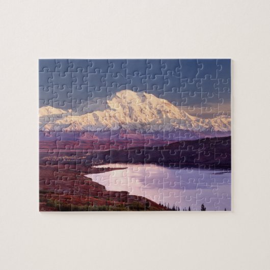 Wonder Lake en Mt. Denali bij zonsopgang in Legpuzzel (Horizontaal)
