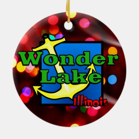 Wonder Lake Lights Circle Ornament (Achterkant)