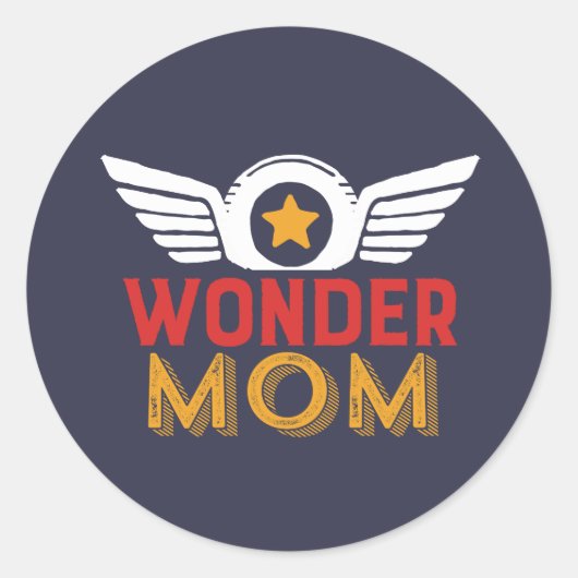 Wonder Mam Moederdag Gift Favorite Superheld Ronde Sticker (Voorkant)