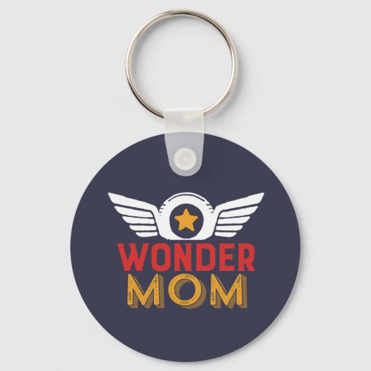 Wonder Mam Moederdag Gift Favorite Superheld Sleutelhanger (Voorkant)