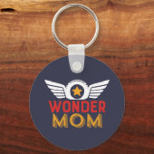 Wonder Mam Moederdag Gift Favorite Superheld Sleutelhanger (Voorkant)
