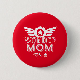Wonder Mam Moederdag Gift Superheld Mama Ronde Button 5,7 Cm
