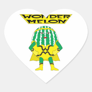Wonder Melon Hart Sticker