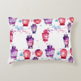 Wonder met lantaarns Waterverf stijl Accent Kussen