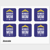 Wonder Mom - Glossy, Vierkante Sticker (Vel)