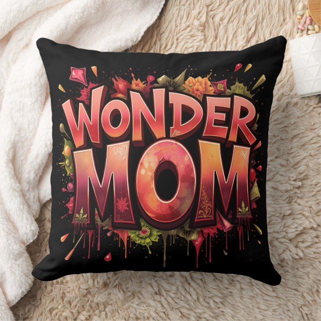 Wonder Mom Quote Flowers Moederdag Kussen (Deken)
