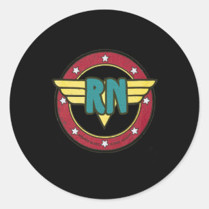 Wonder Nurse Rn Superhero Verontwaardigd Ronde Sticker