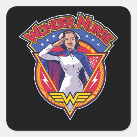 Wonder Nurse Vierkante Sticker (Voorkant)