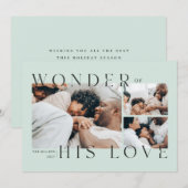 Wonder of His Love Christmas Card Feestdagenkaart (Voorkant / Achterkant)