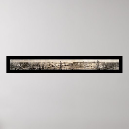 Wonder Oil Field Texas Foto 1919 Poster (Voorkant)