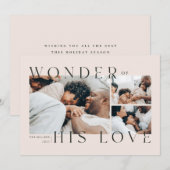 Wonder op zijn liefdeskerstkaart feestdagenkaart (Voorkant / Achterkant)