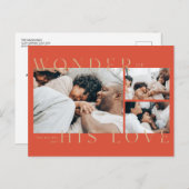 Wonder over zijn liefdeskerstBriefkaart Feestdagenkaart (Voorkant / Achterkant)