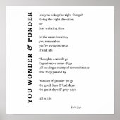 Wonder Ponder zelf liefde zorg gedicht poster kuns (Voorkant)