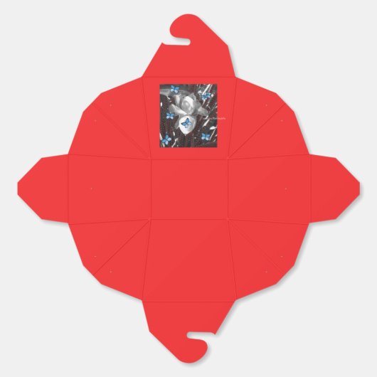 Wonder Roos Rode Mieren & Blauwe Vlinders Bedankdoosjes (Ongevouwen)