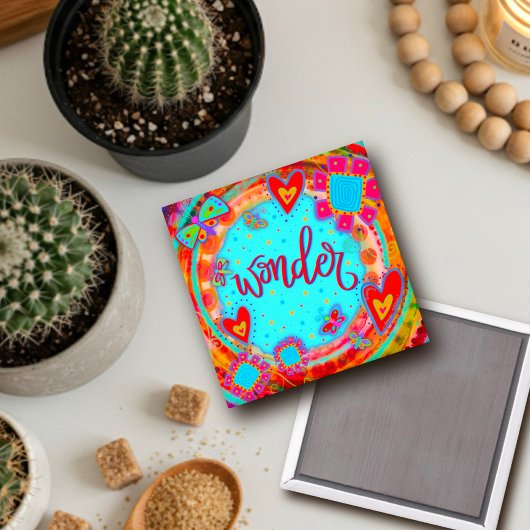 Wonder Schattig Whimsical Fun Kleurrijke Kinder Tr Magneet