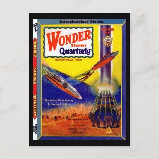 Wonder Stories Quarterly v03 n04 (1932-Su.Stellar) Briefkaart (Voorkant)