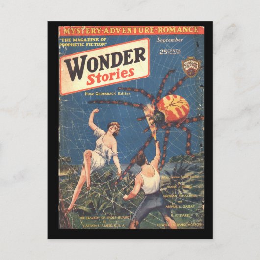 Wonder Stories v02 n04 (1930-09.Stellar)_Pulp Art Briefkaart (Voorkant)