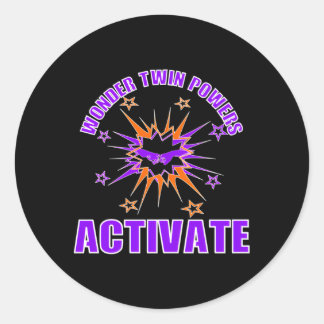 Wonder Twin Powers activeren identieke en fraterna Ronde Sticker