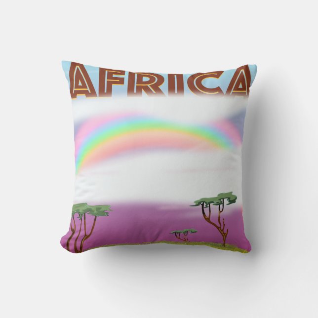 Wonder van Afrika vintage reisposter Kussen (Voorkant)