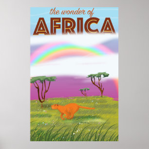 Wonder van Afrika vintage reisposter Poster