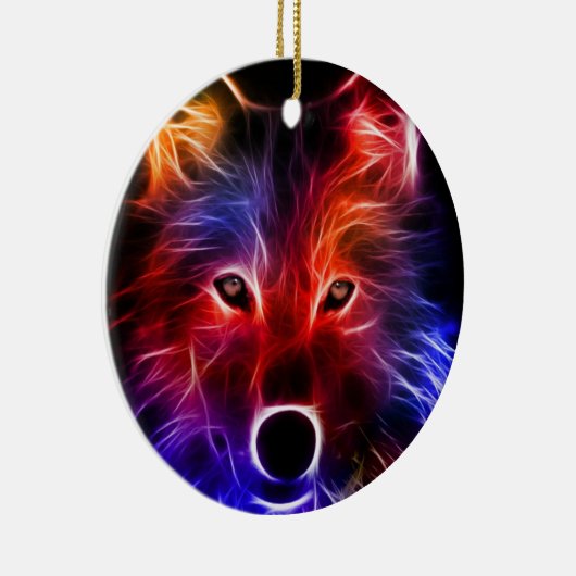 Wonder van de wolf keramisch ornament (Rechts)