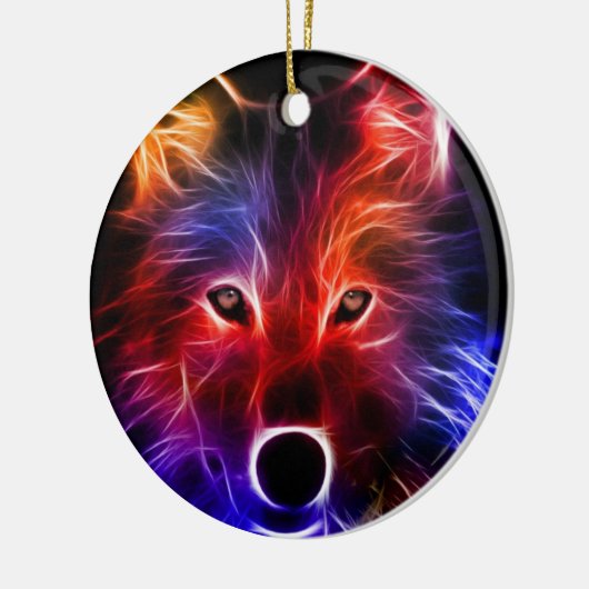Wonder van de wolf keramisch ornament (Links)