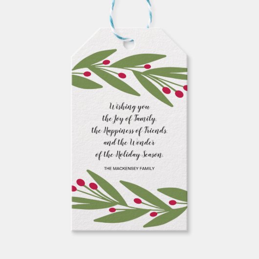 Wonder van het cadeautje voor vakantieverraad labe cadeaulabel (Voorkant)