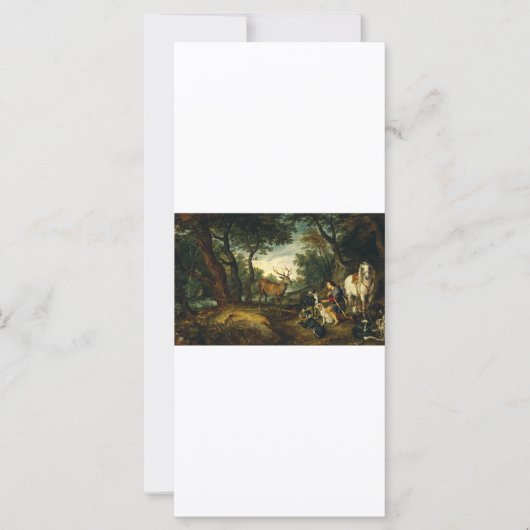Wonder van Sint Hubertus door Peter Paul Rubens (Voorkant)
