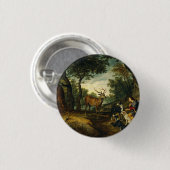 Wonder van Sint Hubertus door Peter Paul Rubens Ronde Button 3,2 Cm (Voorkant /achterkant)