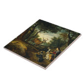 Wonder van Sint Hubertus door Peter Paul Rubens Tegeltje (Zijkant)