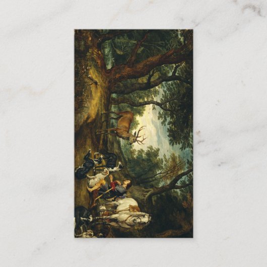 Wonder van Sint Hubertus door Peter Paul Rubens Visitekaartje (Voorkant)