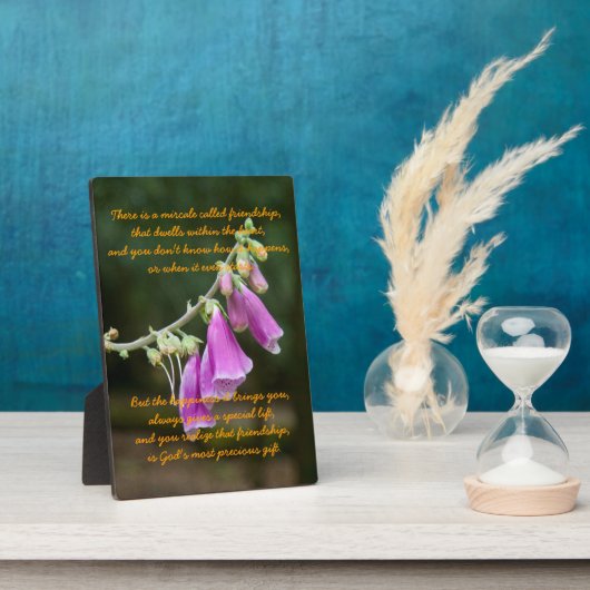 Wonder van vriendschap fotoplaat (Zijkant)