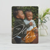 Wonder van zijn liefde Kerst Kaart (Staand voorkant)