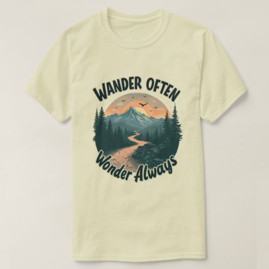 Wonder Veelal Wonder Altijd Avonturenliefhebbers T-shirt (Design voorkant)