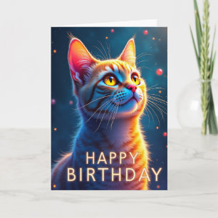 Wonder Verjaardag Lichtgevende Kat Kaart