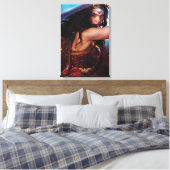 Wonder-vrouw blokkeert zwaard canvas afdruk (Insitu (Slaapkamer))