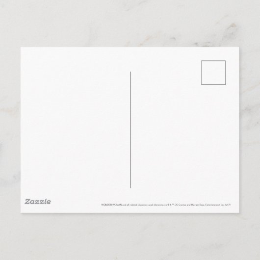 Wonder-vrouw die blokkeert met racelets briefkaart (Achterkant)