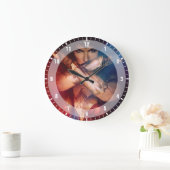 Wonder-vrouw die blokkeert met racelets grote klok (Huis)