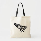 Wonder-vrouw die in een hoekige Logo zit Tote Bag (Voorkant)